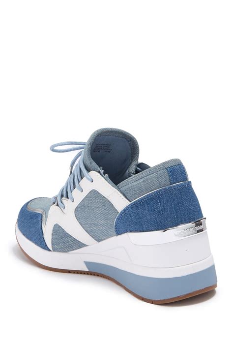 michael kors sneaker blumen|michael kors blue tennis shoes.